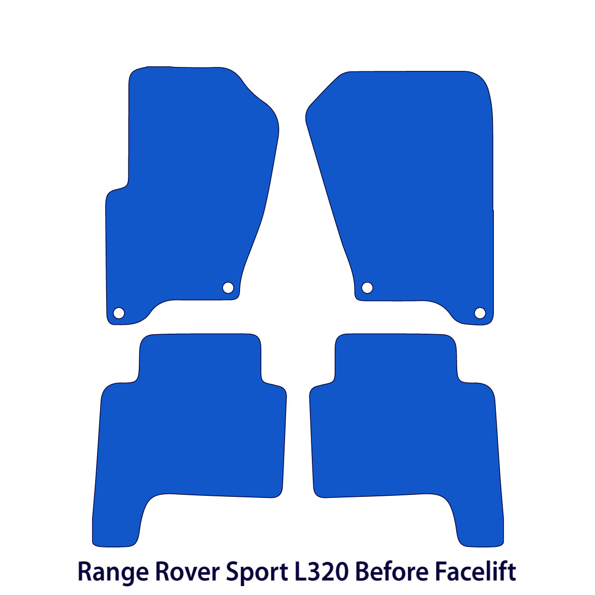 Range Rover Sport Velour Floor Mats 2005-2008 – L320 Before Facelift – Black