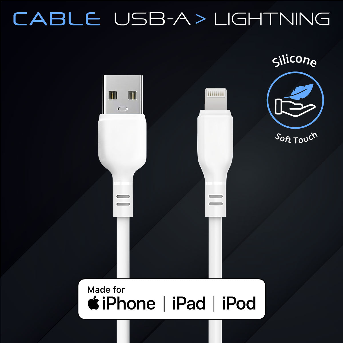 Gokana Silicone Cable | USB-A to Lightning | Charging &amp; Data