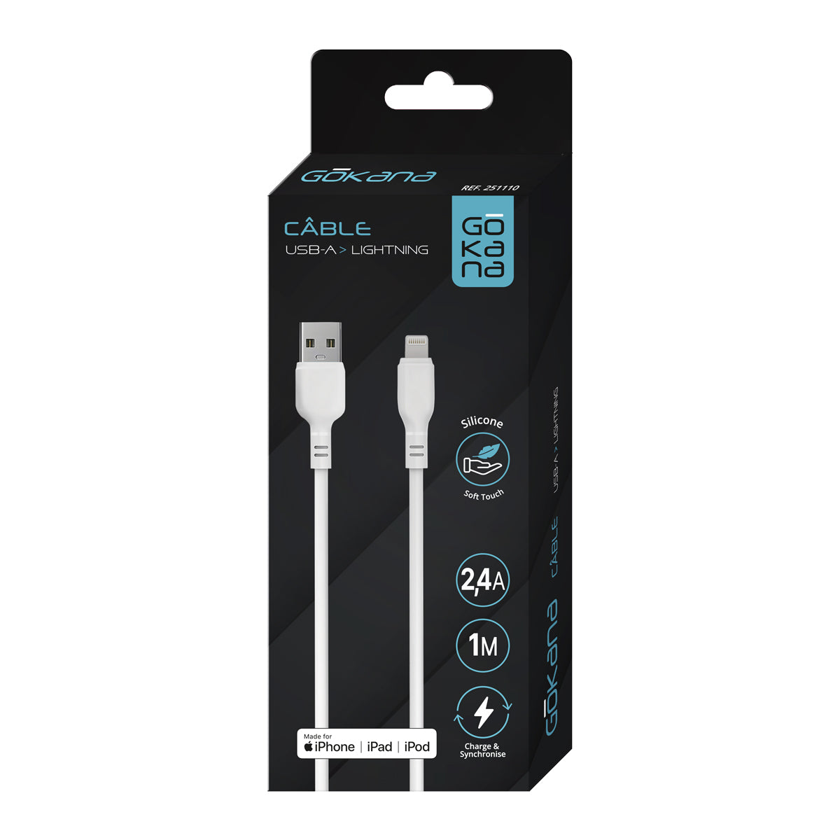 Gokana Silicone Cable | USB-A to Lightning | Charging &amp; Data