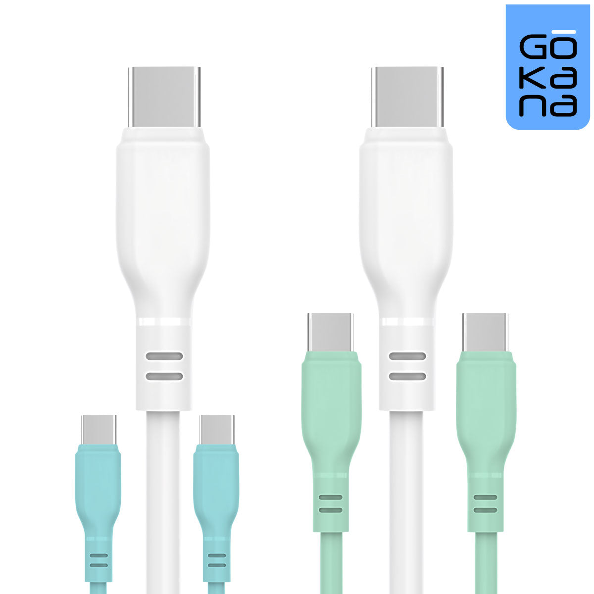 Gokana USB Silicone Cable | USB-C to USB-C | Charging & Data