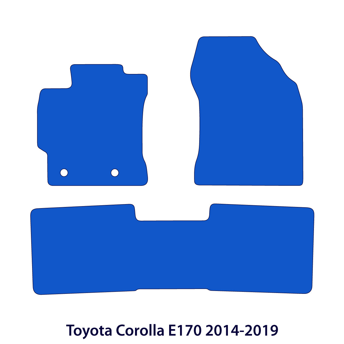 Toyota Corolla Floor Mats - 2014-2019 E170 - Black