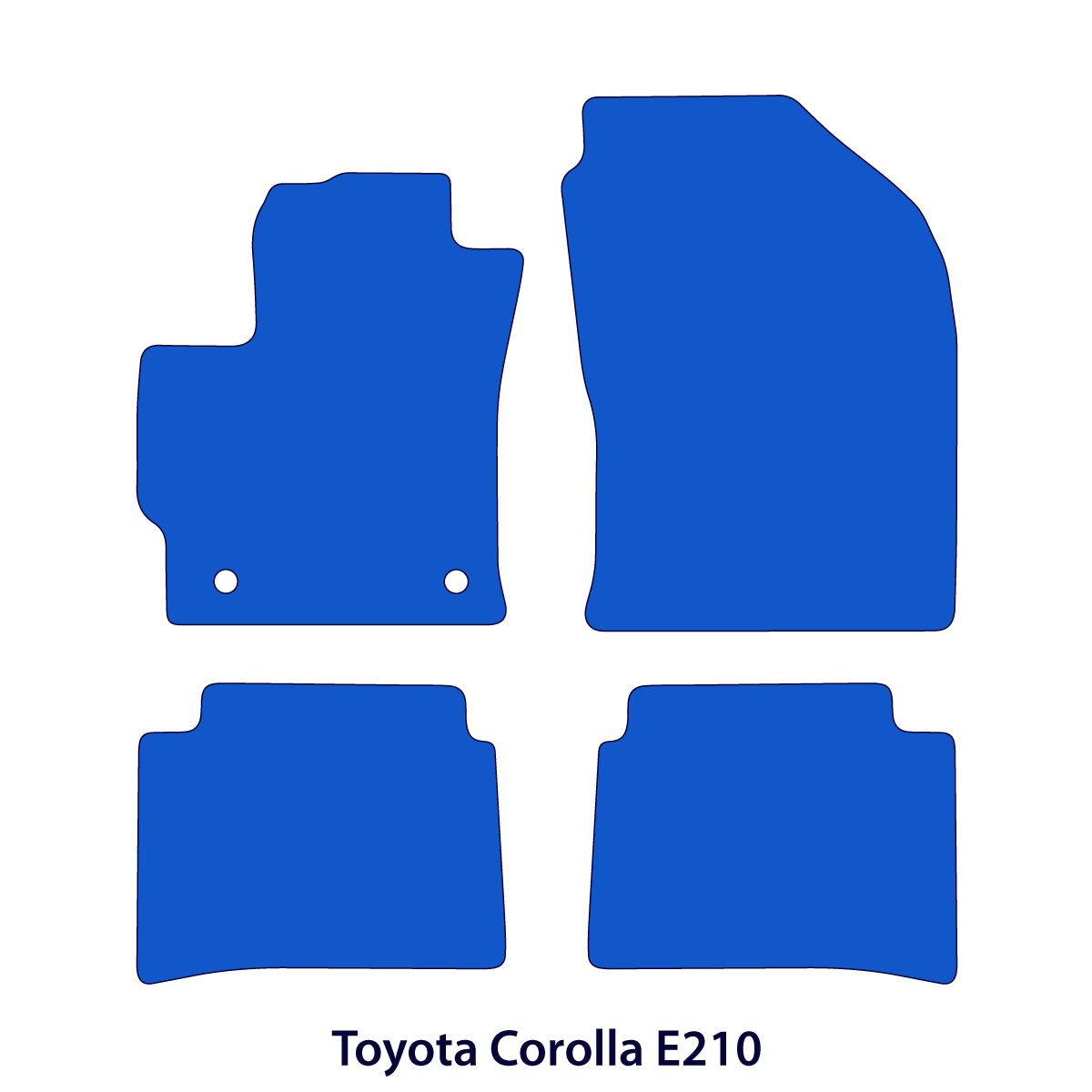 Toyota Corolla Floor Mats - Sedan, Wagon 2020-2023 E210 - Black