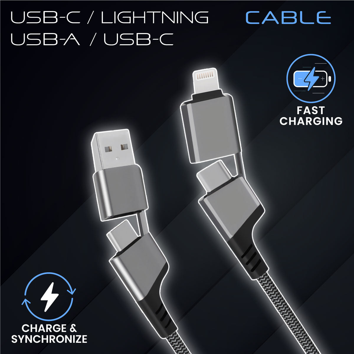 Gokana USB Cable | Charging & Data | 4 in 1