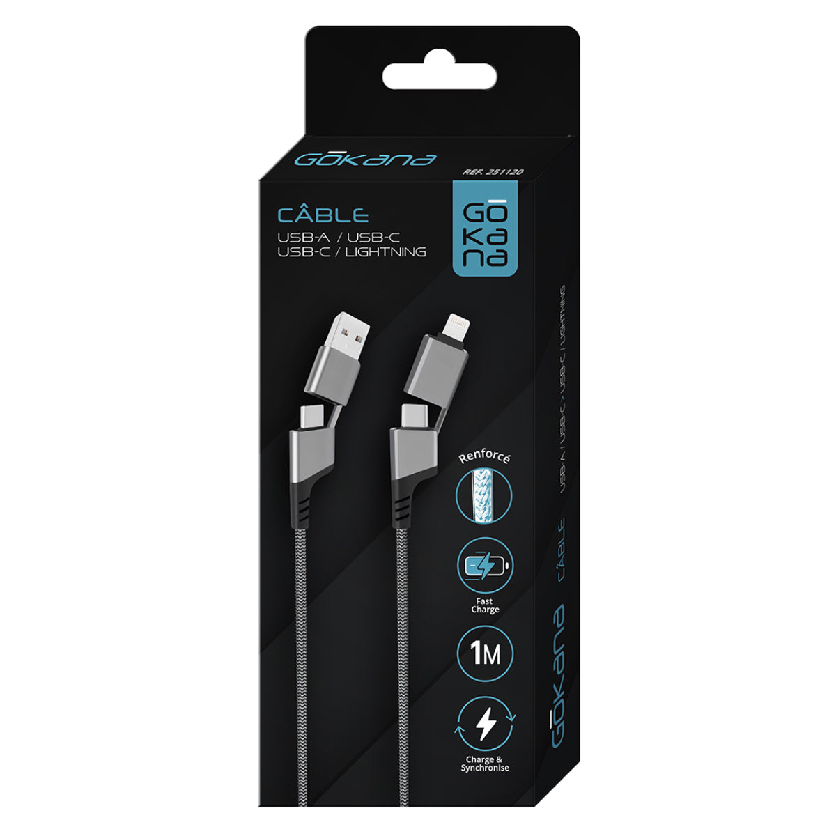 Gokana USB Cable | Charging &amp; Data | 4 in 1