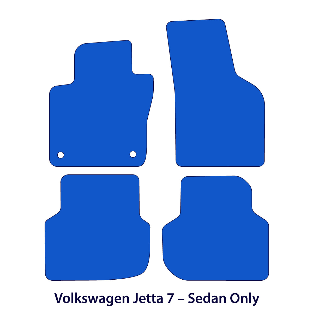 Volkswagen Jetta 7 Sedan Velour Floor Mats 2019-2025 – Black