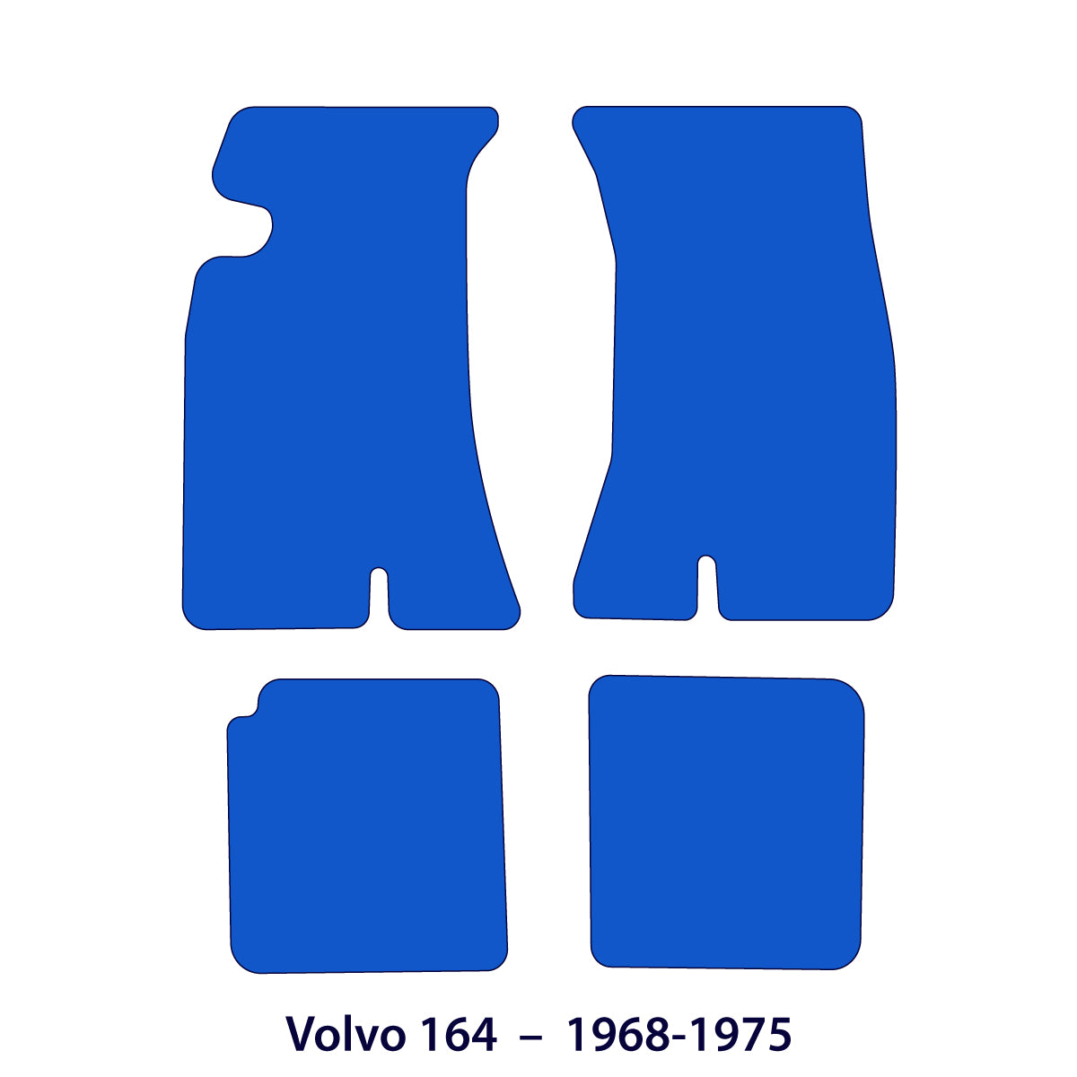 Volvo 164 Velour Floor Mats 1968-1975 – Black