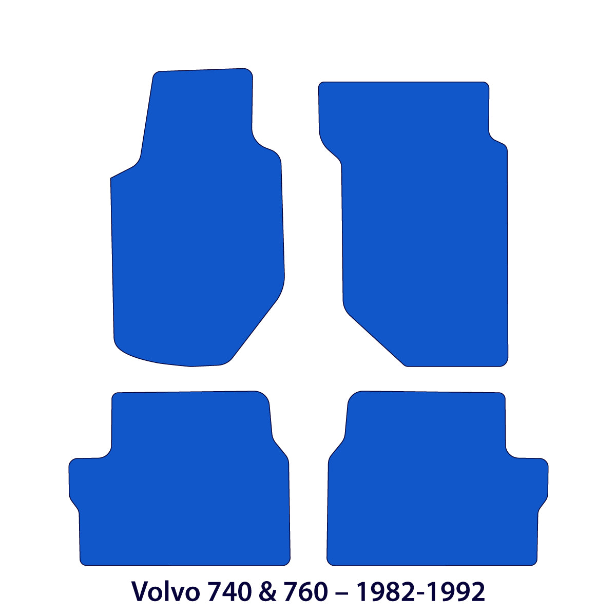 Volvo 740 760 Velour Floor Mats 1982-1992 – Black