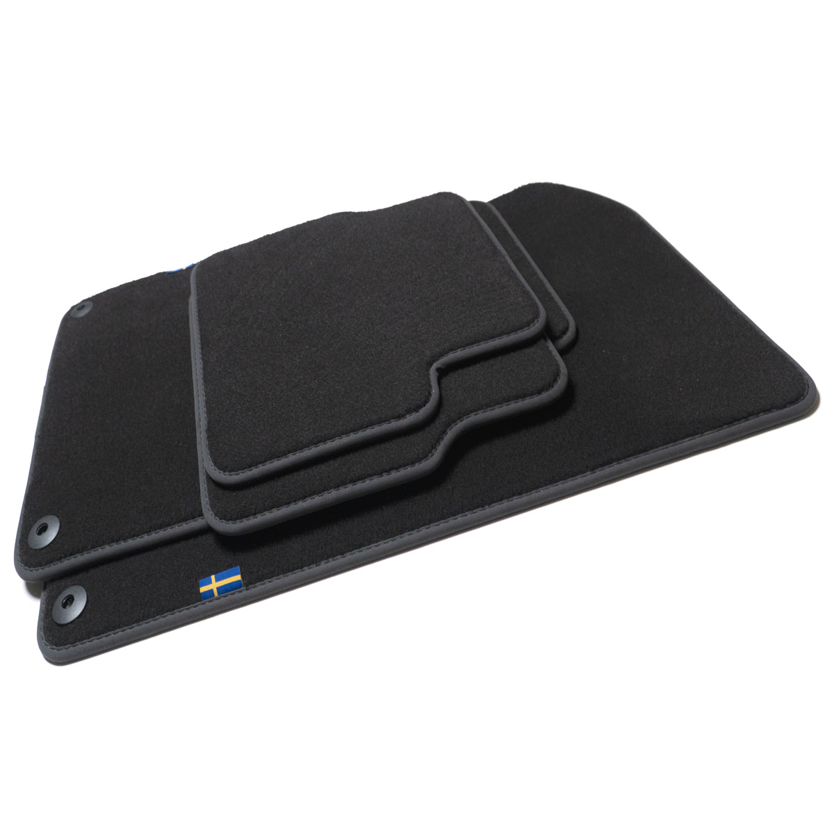 Volvo XC40 Electric Velour Floor Mats 2023-2025 – Clips in DR mat only – Flag Tag
