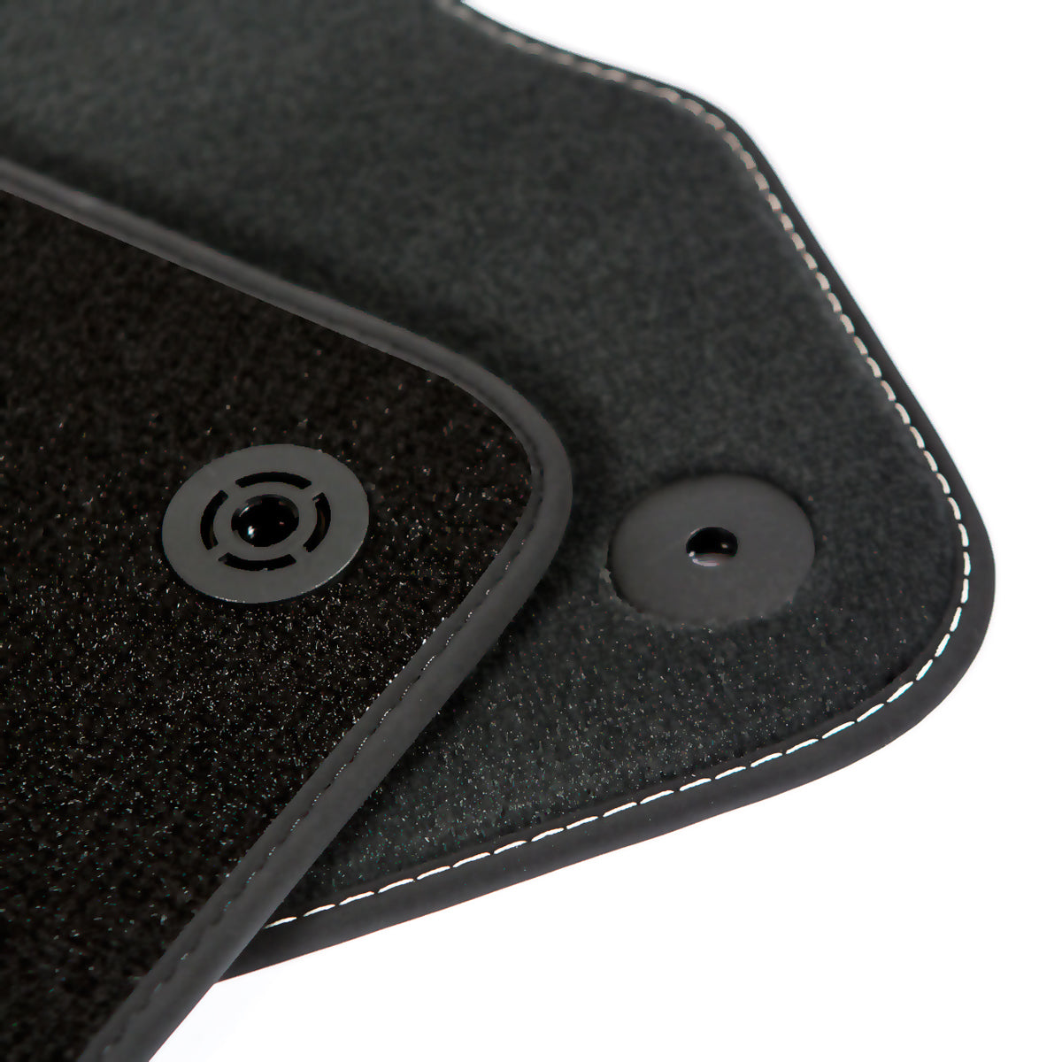 Audi A4 &amp; S4 Velour Floor Mats 2002-2008 – Sedan, Wagon B6 &amp; B7 – Silver Stitching