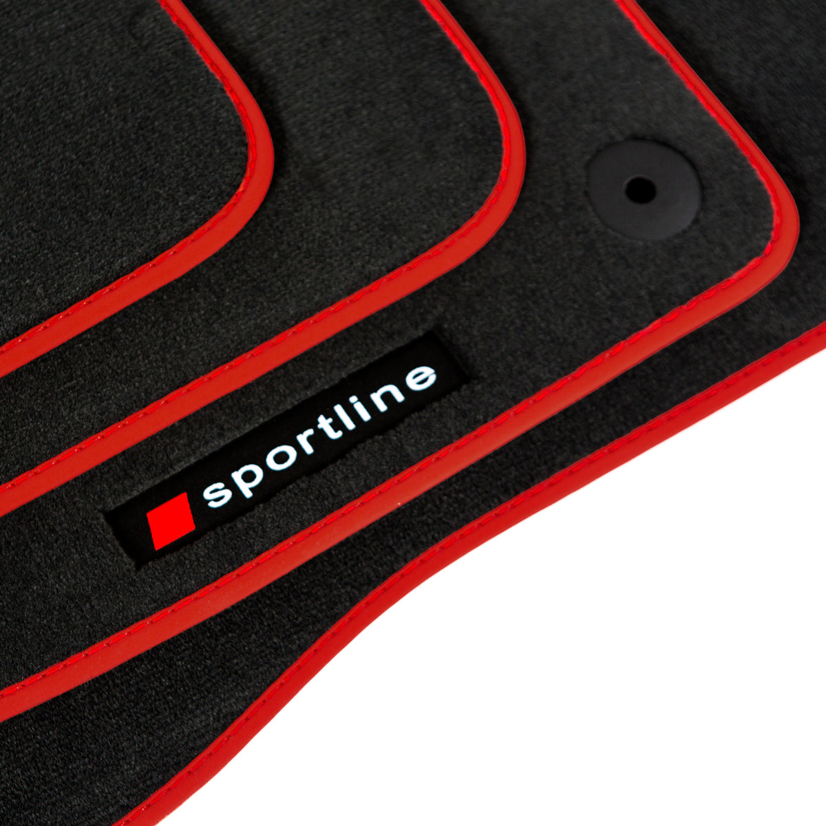 Audi A6 &amp; S6 Velour Floor Mats 2005-2011 – C6 – Red Sportline