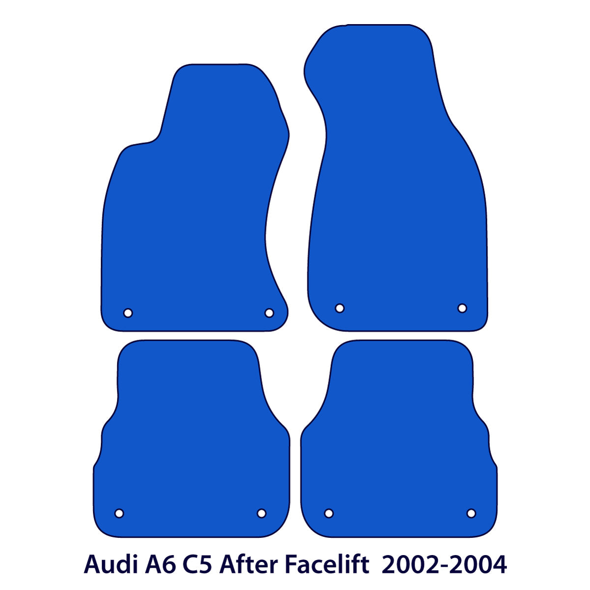 Audi A6 2002-2004 | Allroad 2002-2005 Velour Floor Mats – C5 – Black