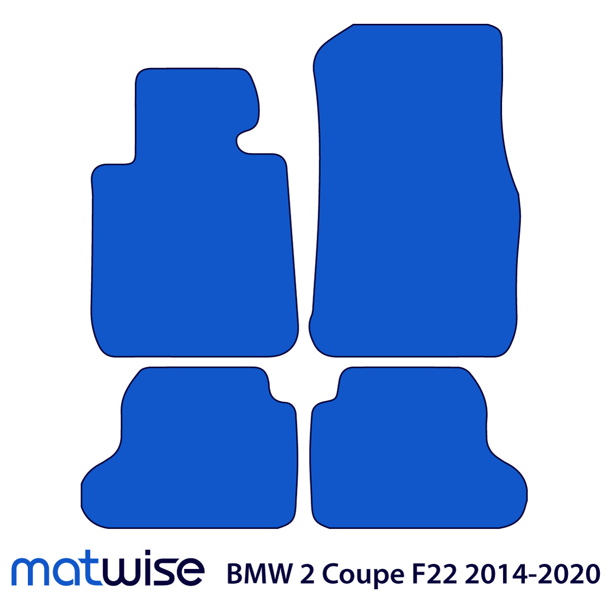 BMW 2-Series Coupe Velour Floor Mats 2014-2021 – F22, F87 – 2 Logo