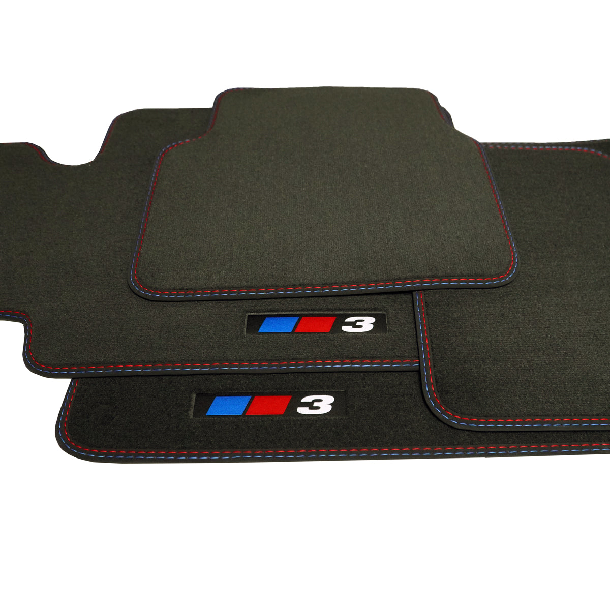 BMW 3-Series Convertible RWD Velour Floor Mats 2007-2013 – E93 – 3 Logo
