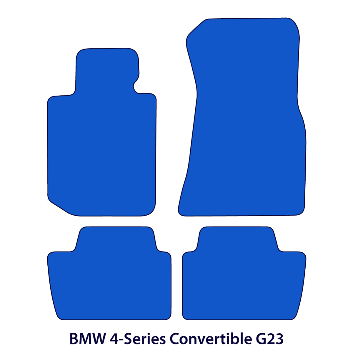 BMW 4-Series Convertible Velour Floor Mats 2021-2026 – G23 G83 – 4 Logo