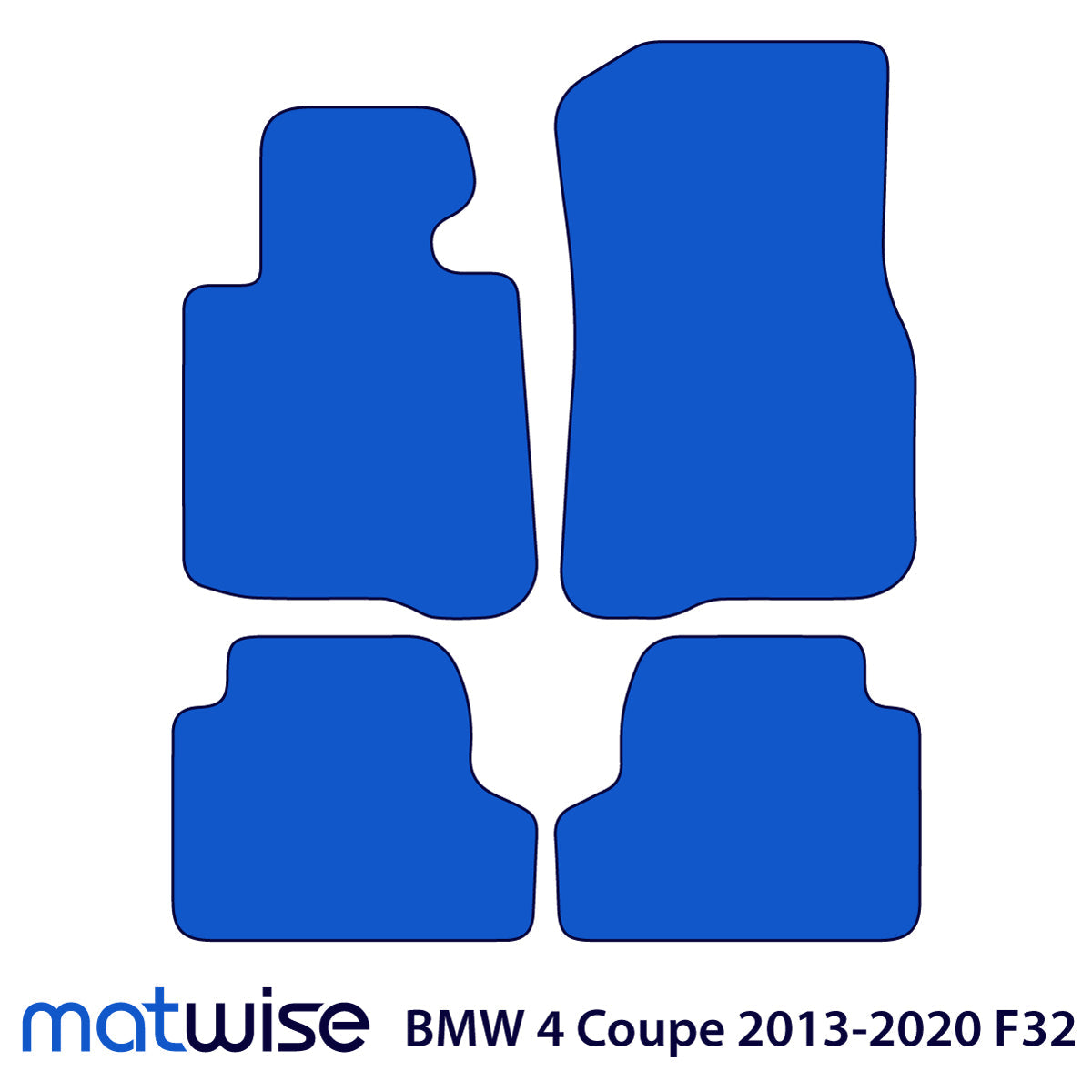 BMW 4-Series Coupe Velour Floor Mats 2013-2020 – F32 – M Stitching