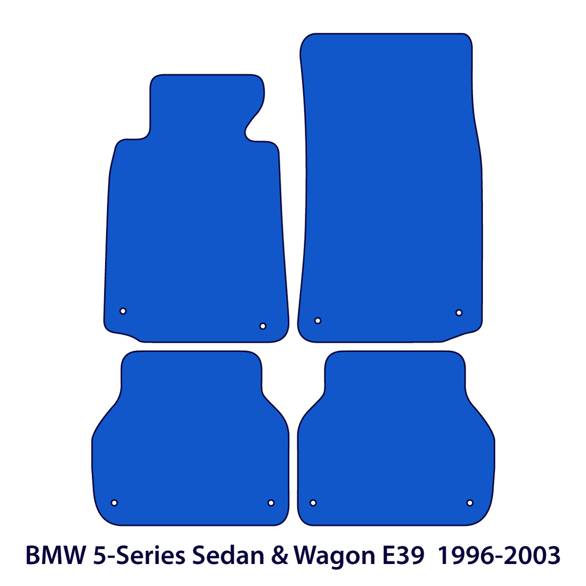 BMW 5-Series Velour Floor Mats 1996-2003 – E39 – 5 Logo
