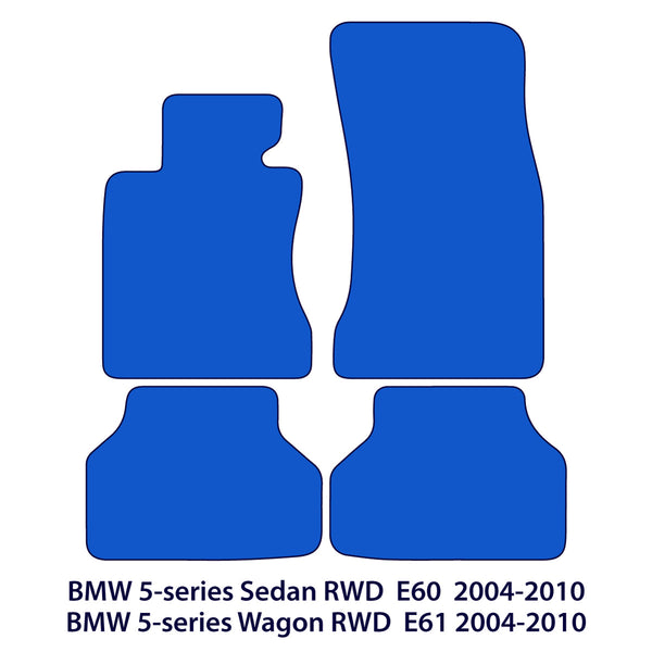 BMW 5Series Floor Mats Sedan & Wagon RWD E60, E61 5 Logo