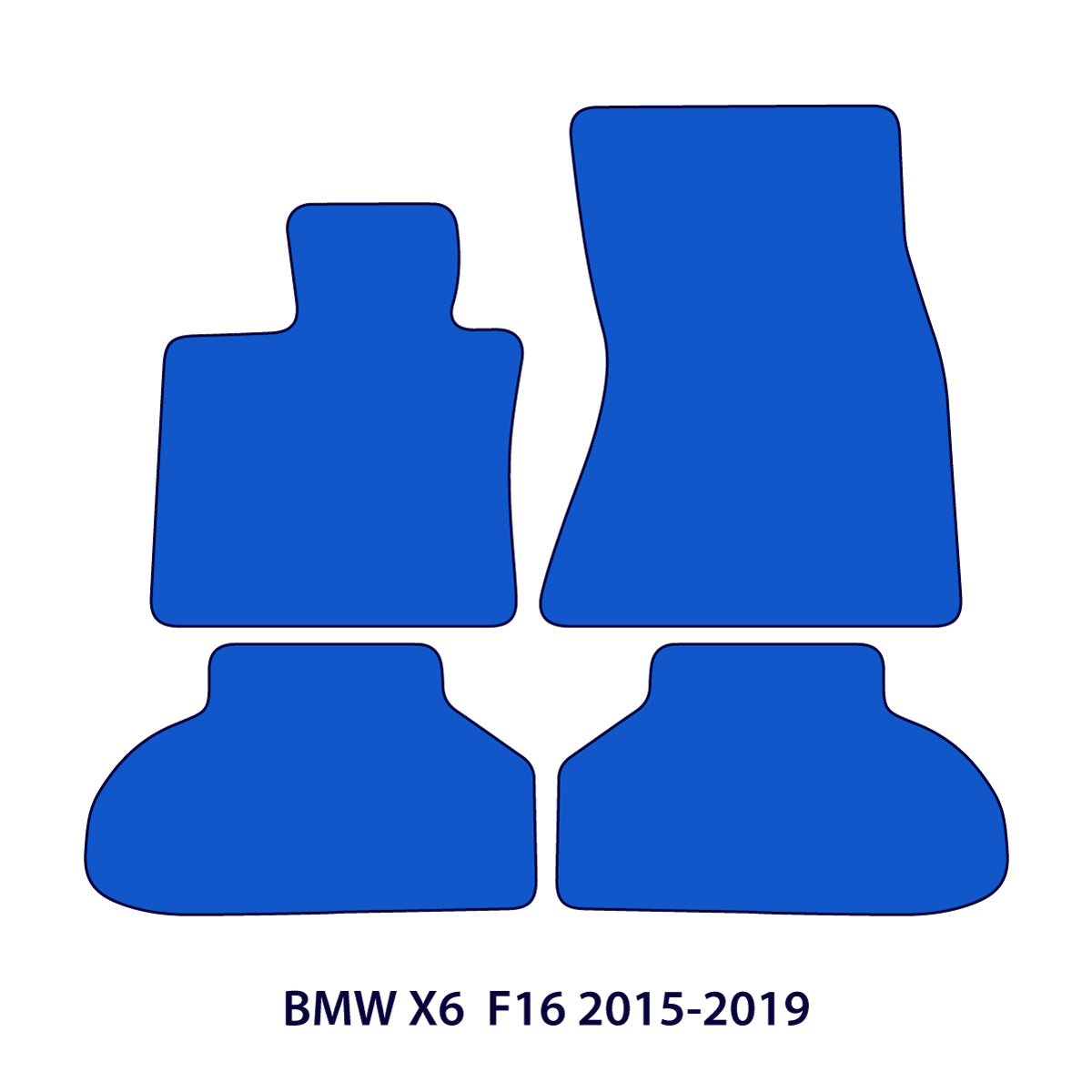 BMW X6 Velour Floor Mats 2015-2019 – F16 – M Stitching