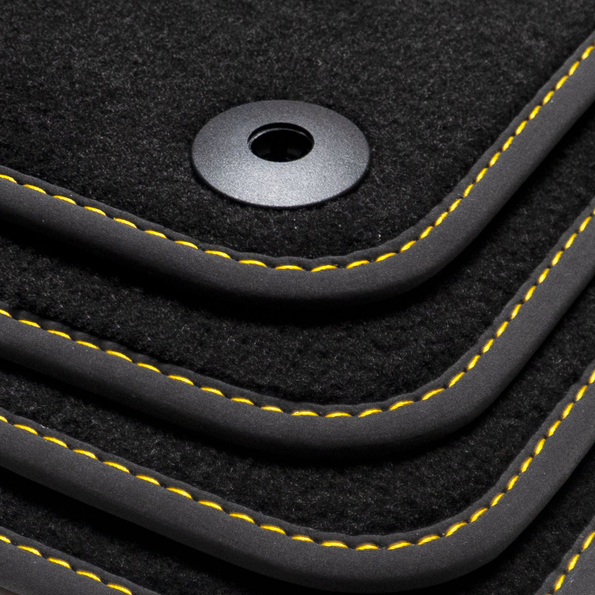Volvo S40 & V50 Floor Mats - S40 Second Generation and V50 - Yellow Stitching