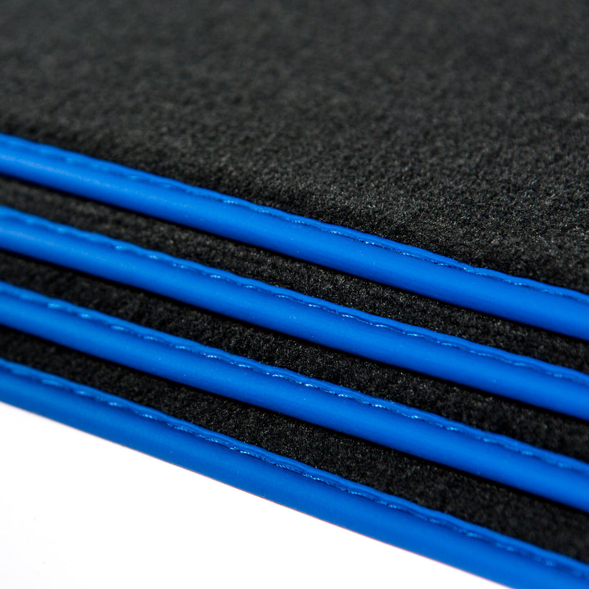 Audi A3 Convertible Velour Floor Mats 2014-2020 – 8V7 – Blue Edging