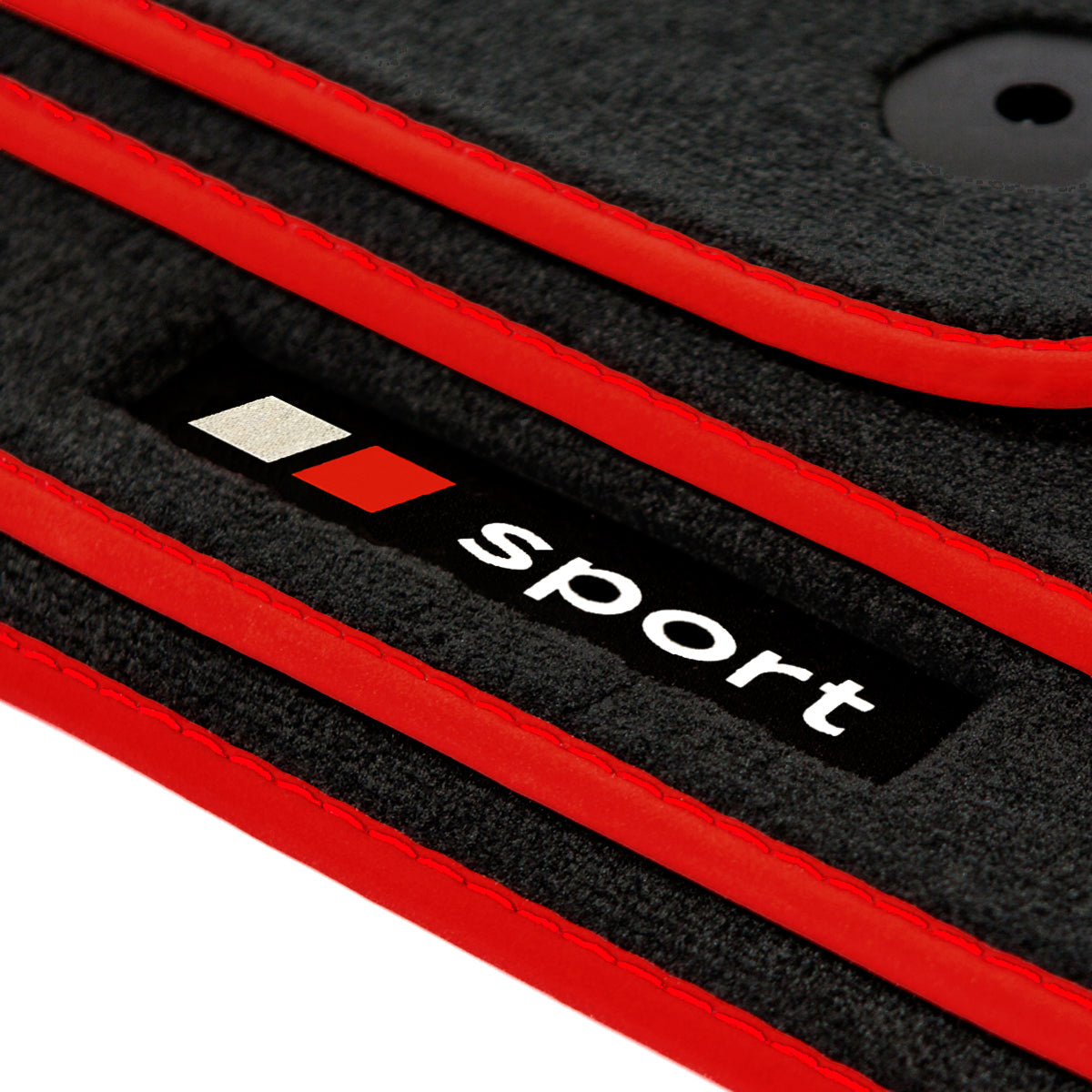 Audi A4 &amp; S4 Convertible Velour Floor Mats 2002-2009 – B6 &amp; B7 – Red Sport