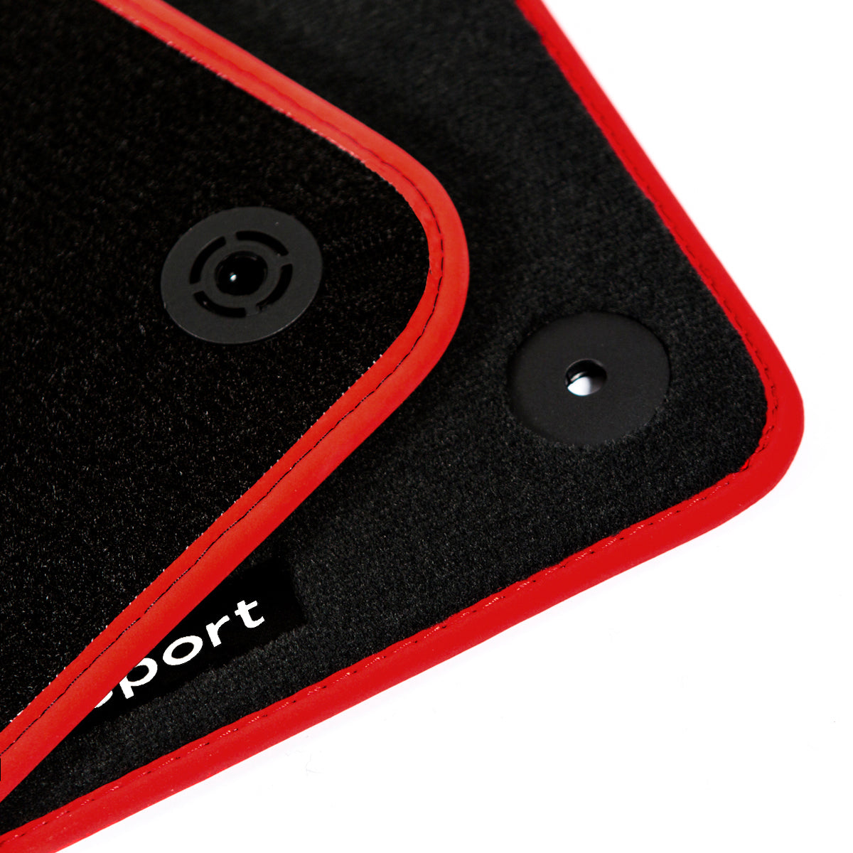Audi A4 &amp; S4 Convertible Velour Floor Mats 2002-2009 – B6 &amp; B7 – Red Sport