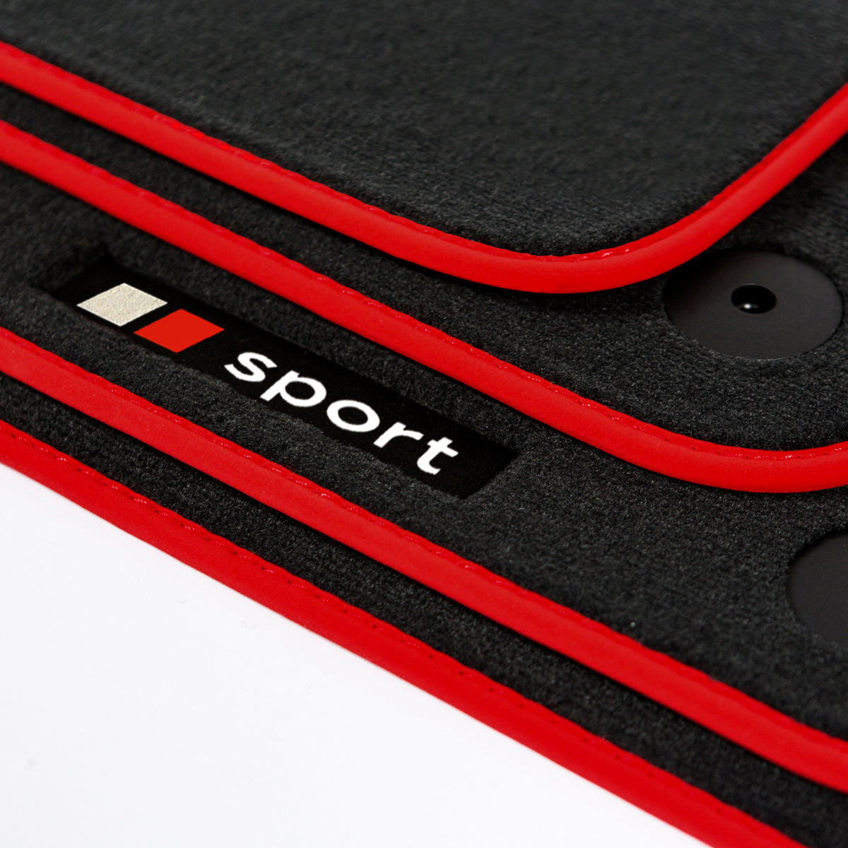 Audi A4 &amp; S4 Convertible Velour Floor Mats 2002-2009 – B6 &amp; B7 – Red Sport