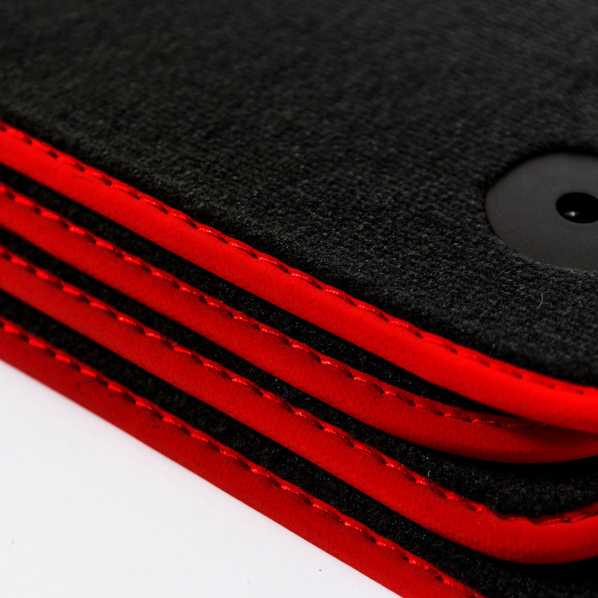 Audi A4 &amp; S4 Convertible Velour Floor Mats 2002-2009 – B6 &amp; B7 – Red Sport
