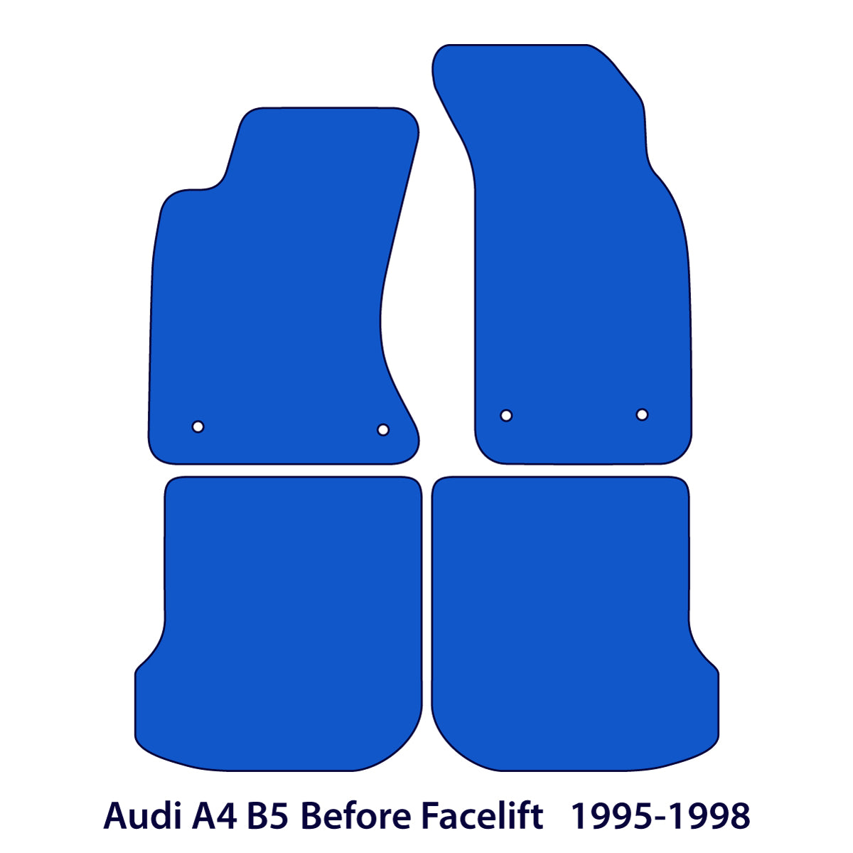 Audi A4 Velour Floor Mats 1995-1998 – B5 – Red Sportline