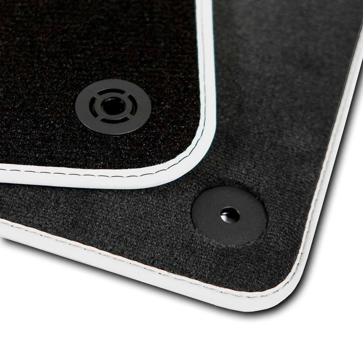 Audi A4 &amp; S4 Velour Floor Mats 2002-2008 – Sedan, Wagon B6 &amp; B7 – Silver Edging