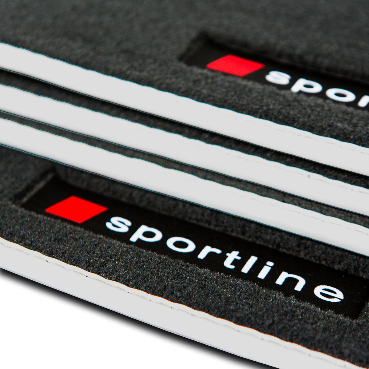 Audi A4 &amp; S4 Velour Floor Mats 2002-2008 – Sedan, Wagon B6 &amp; B7 – Silver Sportline