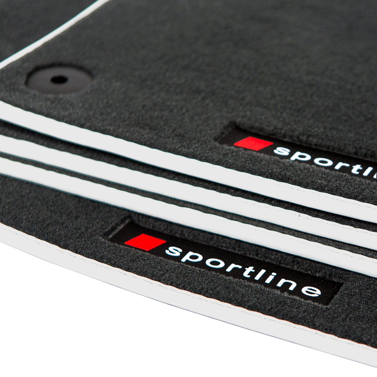 Audi A4 &amp; S4 Velour Floor Mats 2002-2008 – Sedan, Wagon B6 &amp; B7 – Silver Sportline