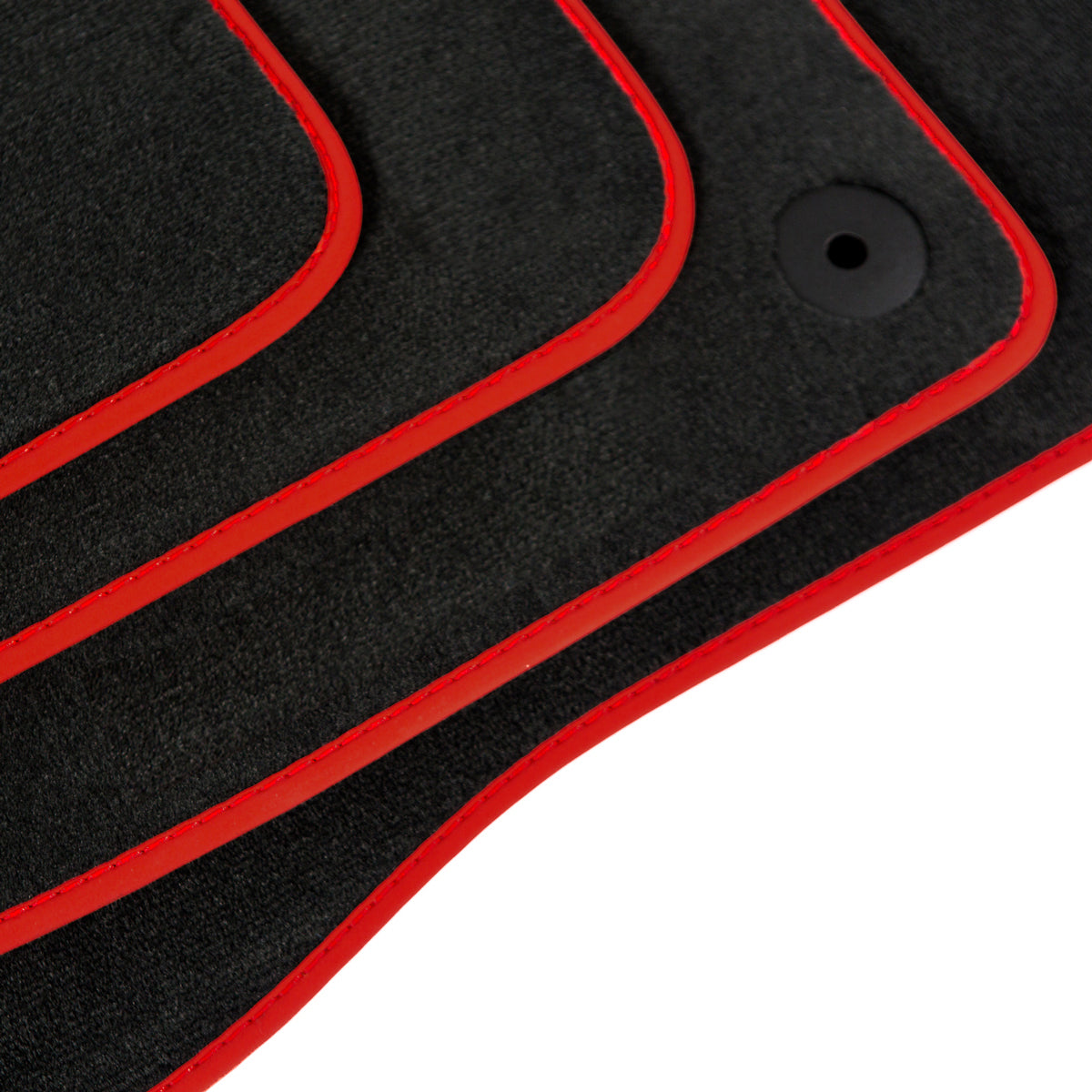 Audi A4 &amp; S4 Velour Floor Mats 2017-2025 – B9 – Red Edging