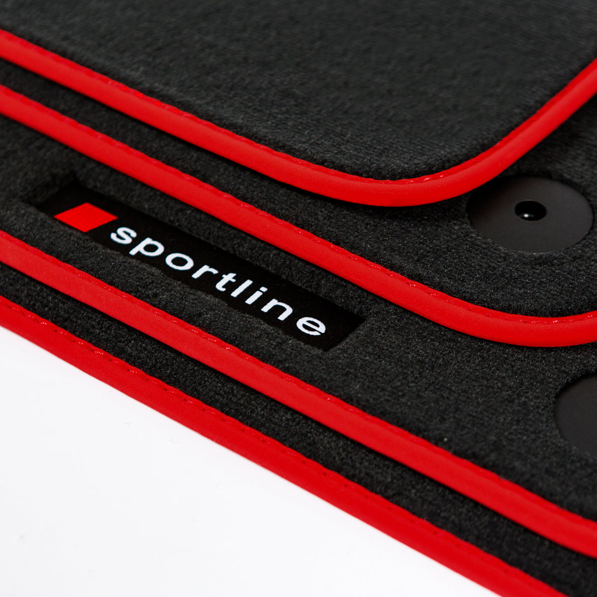 Audi A4 & S4 Velour Floor Mats 2017-2025 – B9 – Red Sportline