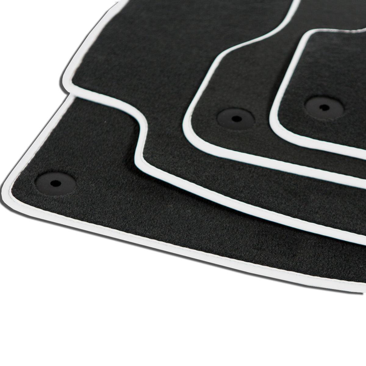 Audi A4 &amp; S4 Velour Floor Mats 2017-2025 – B9 – Silver Edging