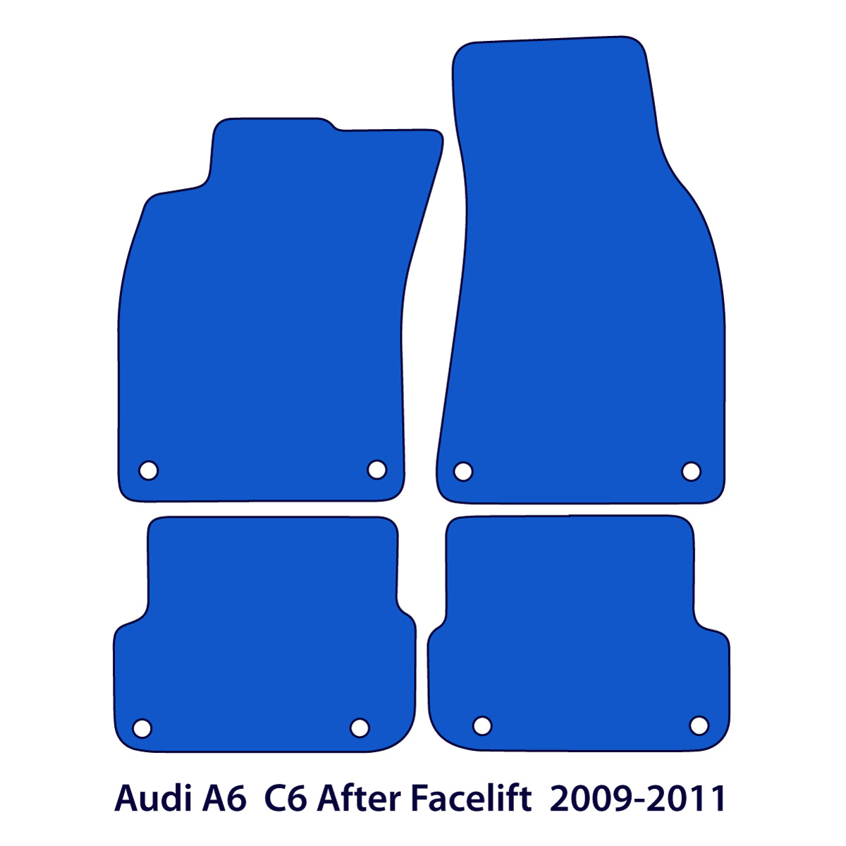 Audi A6 &amp; S6 Velour Floor Mats 2005-2011 – C6 – Beige