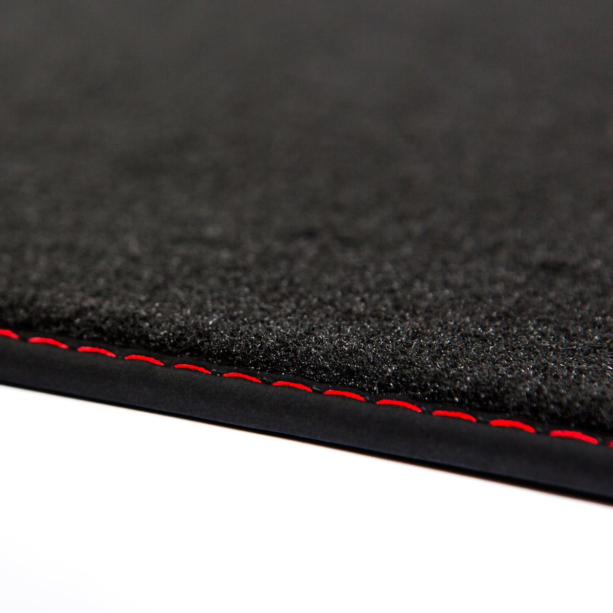 Audi A6 &amp; S6 Velour Floor Mats 2005-2011 – C6 – Red Stitching