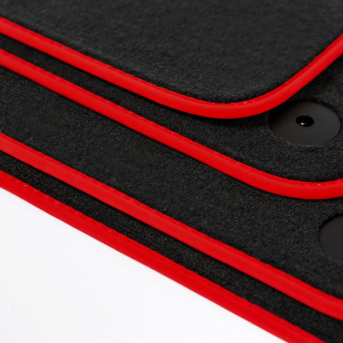 Audi Q7 Velour Floor Mats 2007-2015 – 4L – Red Edging