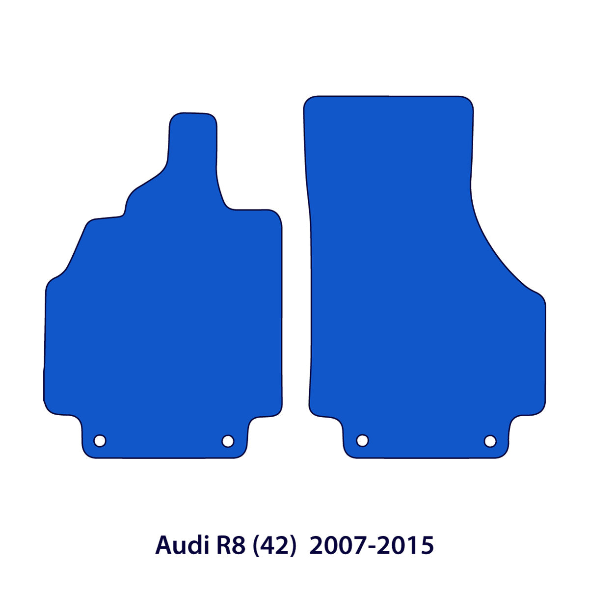 Audi R8 Velour Floor Mats 2007-2015 – 42 – Black Exclusive