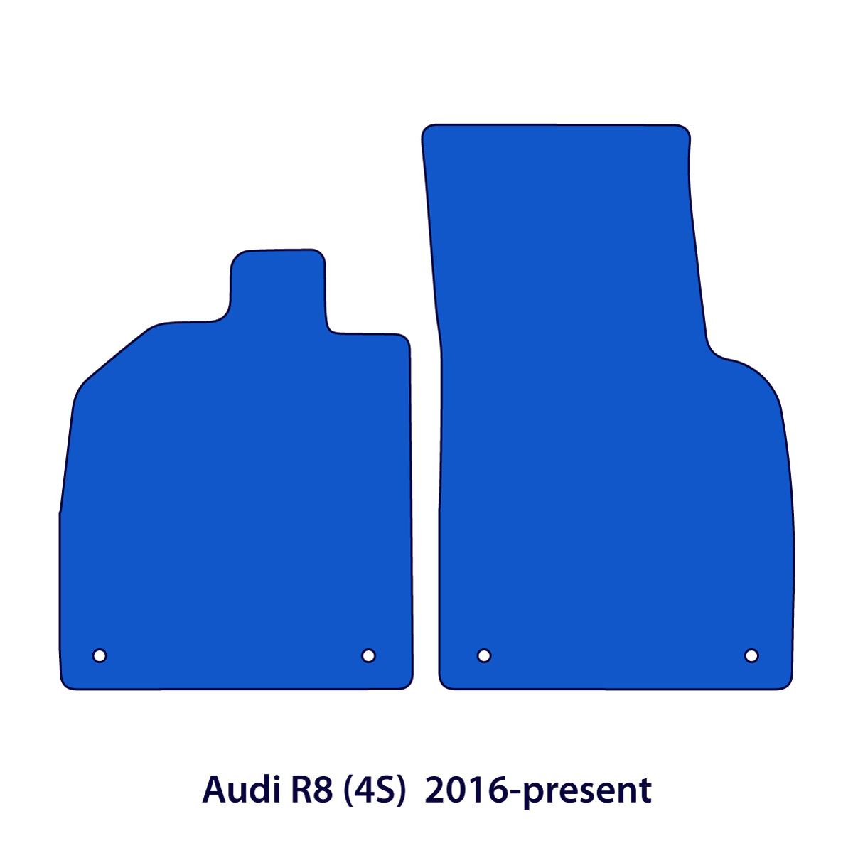 Audi R8 Velour Floor Mats 2016-2025 – 4S – Red Sport