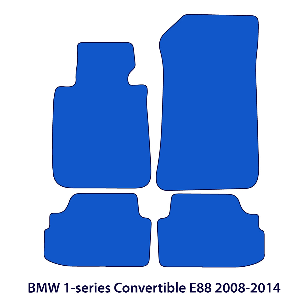 BMW 1-Series Convertible Velour Floor Mats 2008-2014 – E88 – M Stitching