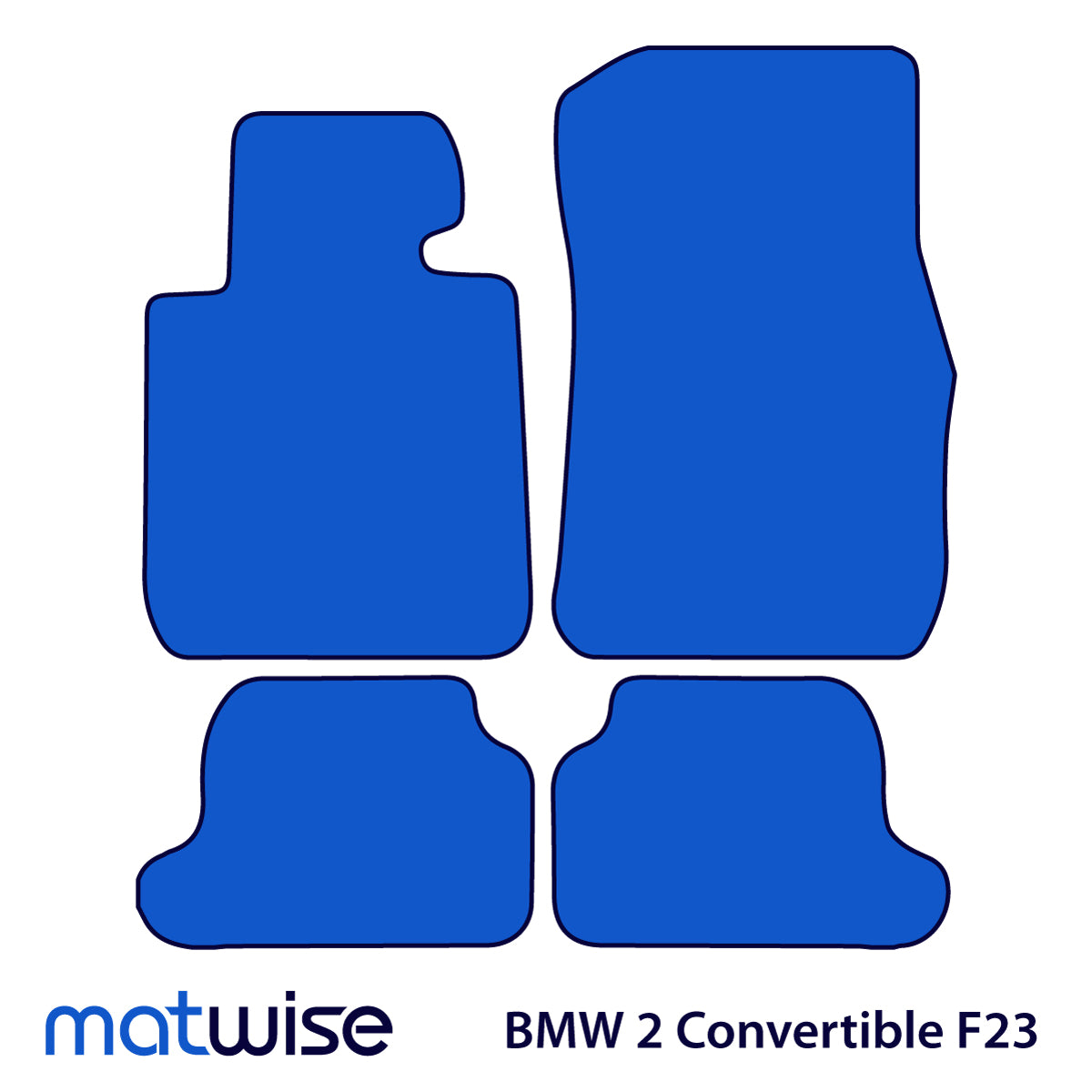 BMW 2-Series Convertible Velour Floor Mats 2014-2021 – F23 – M Stitching