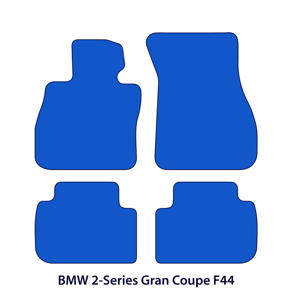BMW 2-Series Gran Coupe Velour Floor Mats 2020-2026 – F44 – Black