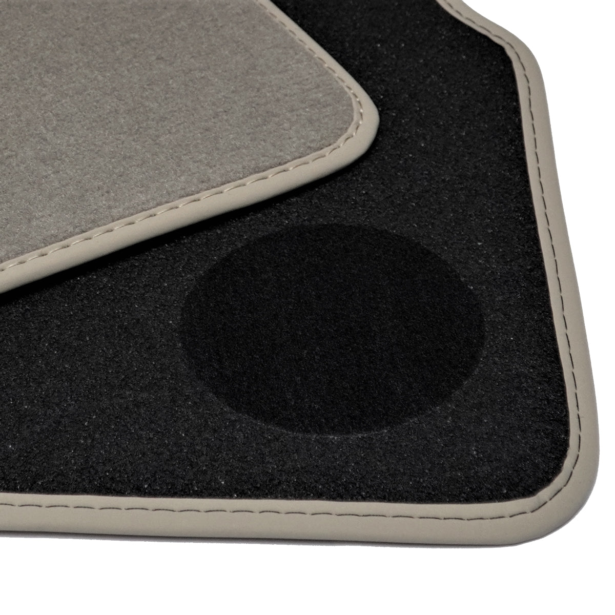 BMW 3-Series Velour Floor Mats – Sedan 2012-2018 &amp; Wagon 2014-2019 – F30, F31, F80 – Light Gray
