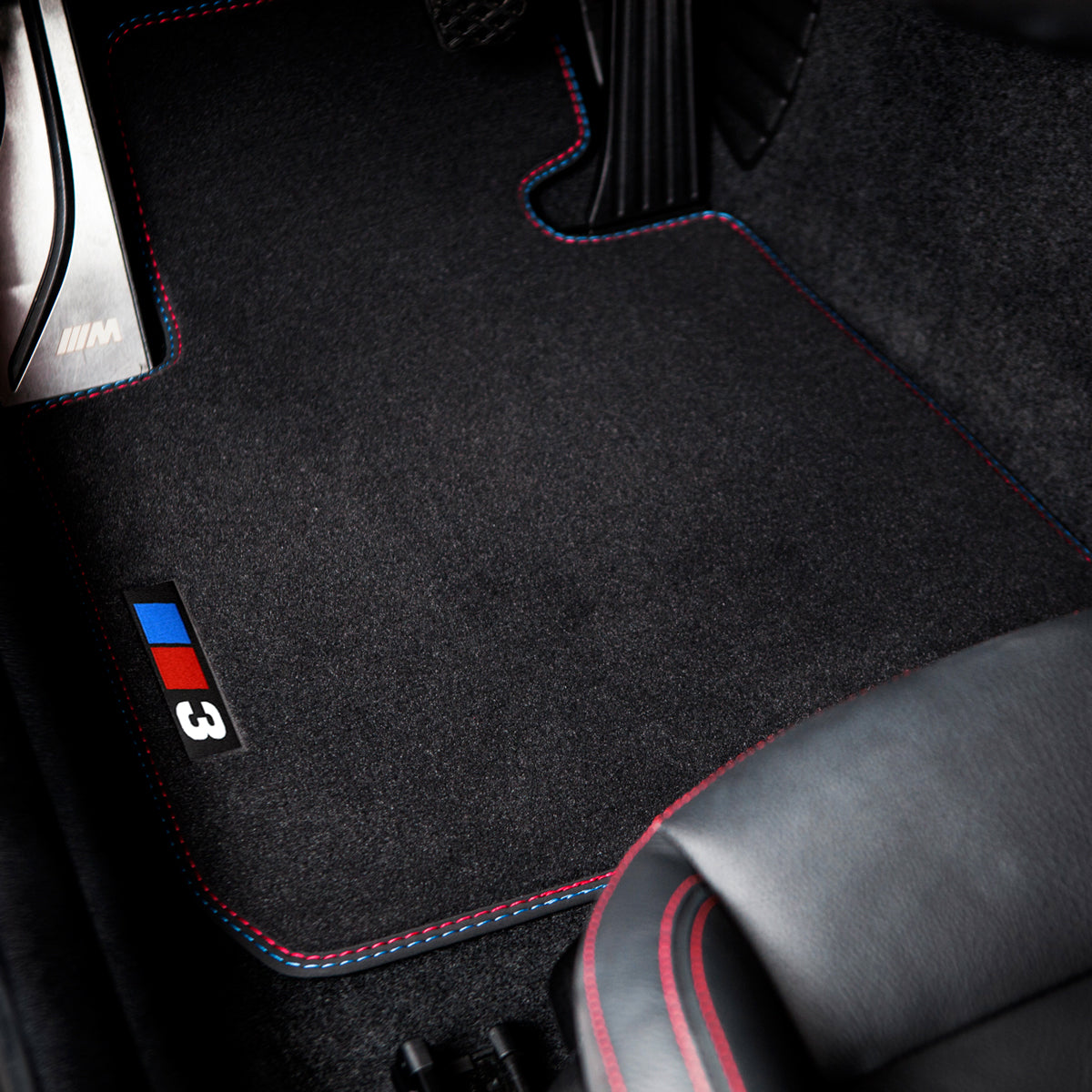 BMW 3-Series Velour Floor Mats Sedan 2006-2011 &amp; Wagon 2006-2012 xDrive E90, E91 – 3 Logo