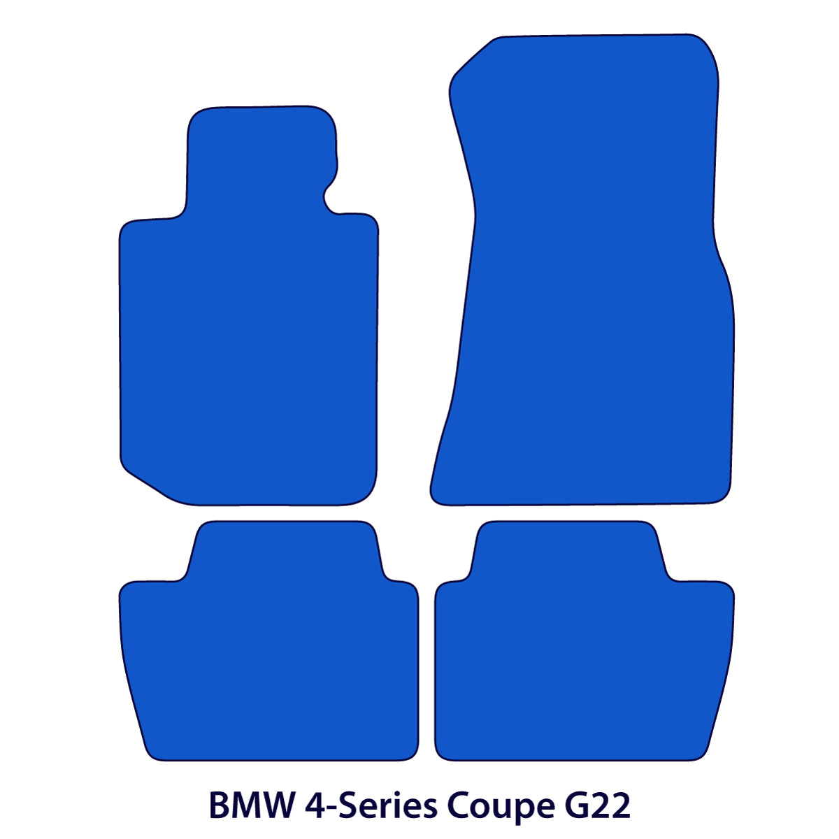 BMW 4-Series Coupe Velour Floor Mats 2021-2026 – G22 G82 – M Stitching