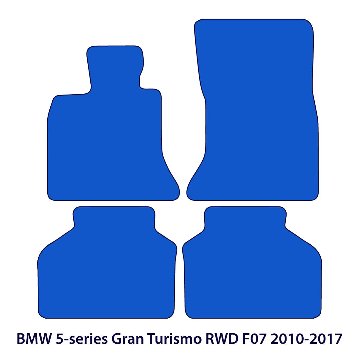 BMW 5-Series Floor Mats - Gran Turismo RWD F07 - 5 Logo