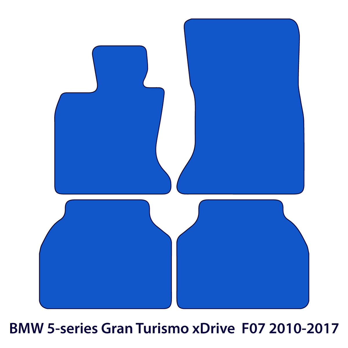 BMW 5-Series Floor Mats - Gran Turismo xDrive F07 - 5 Logo