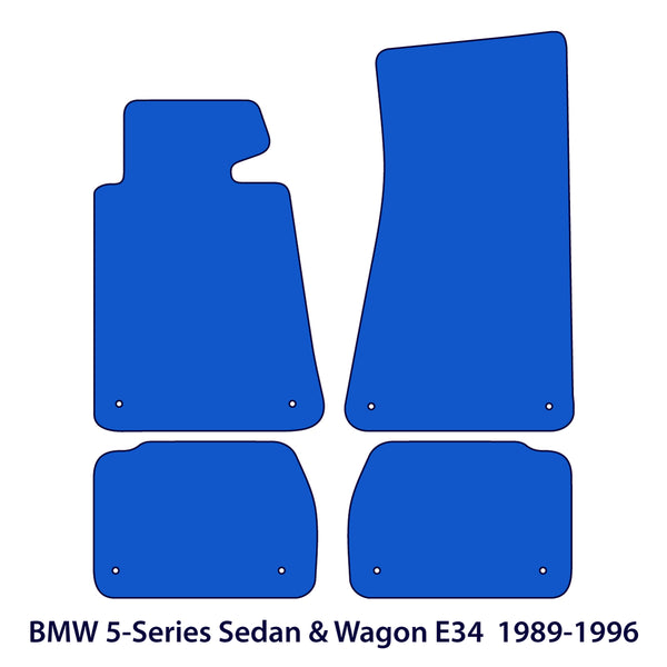 BMW 5Series Floor Mats Sedan & Wagon E34 5 Logo