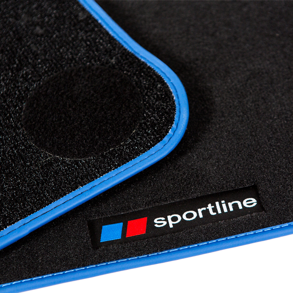 BMW 5-Series Velour Floor Mats xDrive 2004-2010 – E60, E61 – Blue Sportline